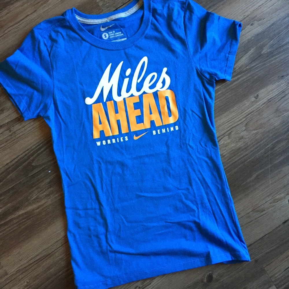 Nike “Miles Ahead Worries Behind” Tee, SM